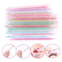 nail crystal stick double end nail art cuticle pusher remover pedicure reusable nails care manicures and eyelash tool