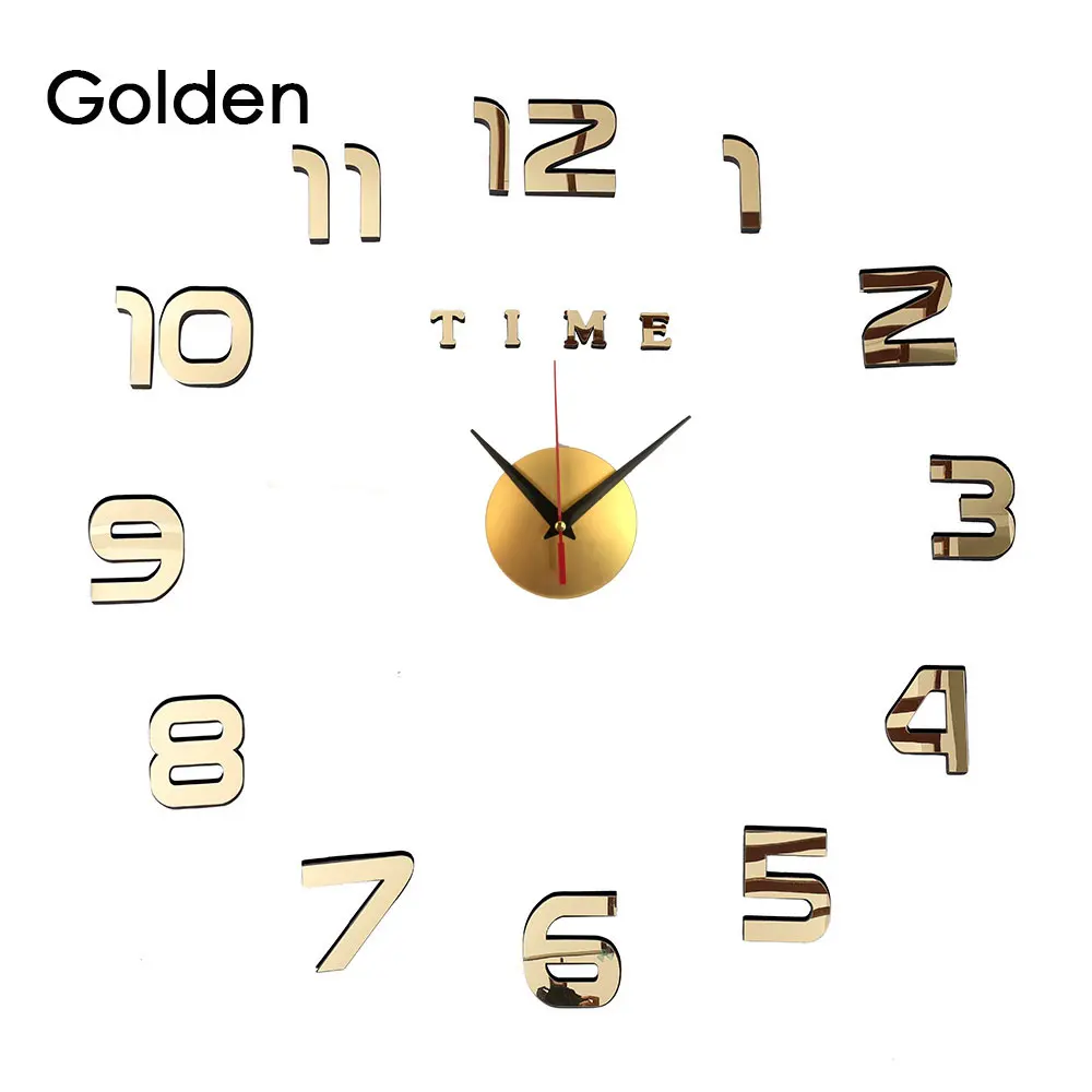 3D настенные часы зеркальная Настенная Наклейка s креативные сделай сам съемная
