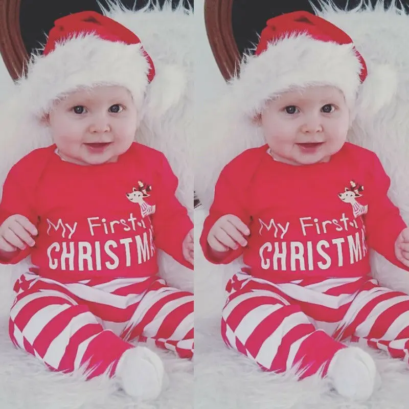 Комбинезон Emmababy для мальчиков и девочек Рождественский комплект из 2 предметов