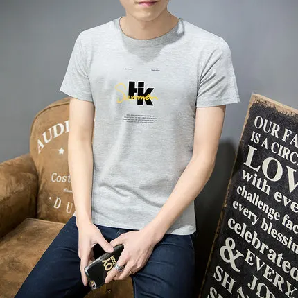 

Summer men's business casual short sleeve t-shirt 7944