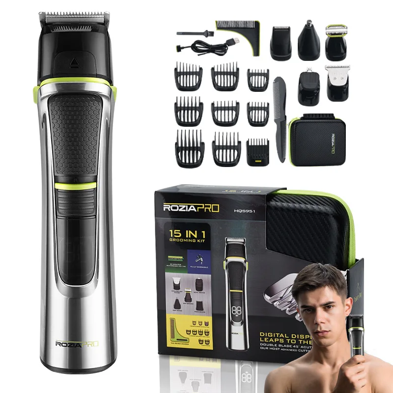 

2021 New Hair Clipper Professional Beard Trimmer for Men All In One Grooming Kit Nose Ear Hair Trimmer Set Cutting Machine C5951