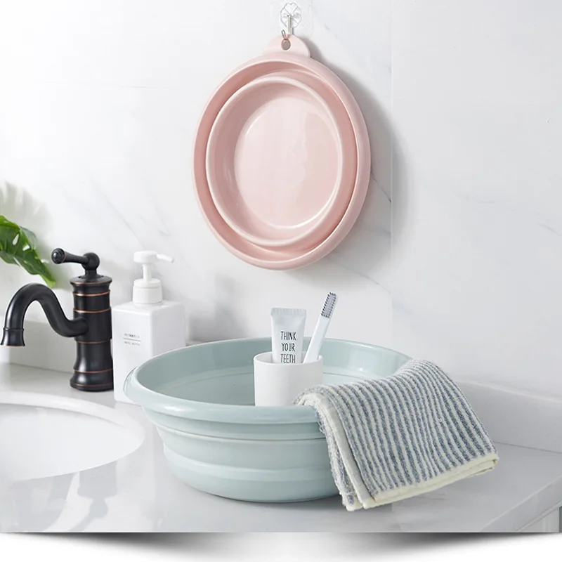 

Portable Foldable Basin Plastic Traveling Washbasin Multifunctional Basin For Kitchen Bathroom Thicken Laundry Tub Home Products