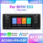 Мультимедийная магнитола Carplay для BMW, мультимедийная стерео-система на Android 11, с GPS, видеоплеером, 8 ГБ ОЗУ, 7 дюймов, Типоразмер 1 Din, для BMW 5, E39, X5, E53, M5, 1996-2003