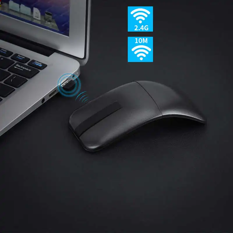Ultra-Thin 2.4G Foldable Press Wireless Mouse For Microsoft Arc Computer Mice Laptop Notebook Gamer Optical Mause | Компьютеры и офис