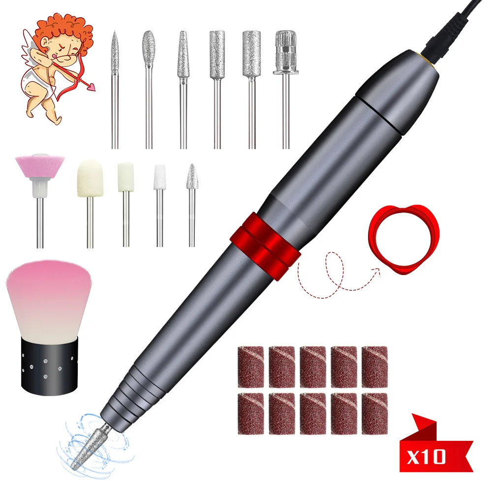 

Electric Nail Drill Manicure Machine with Forward/Reverse Rotate Apparatus for Milling Cutter Manicure Pedicure Nail File Tools