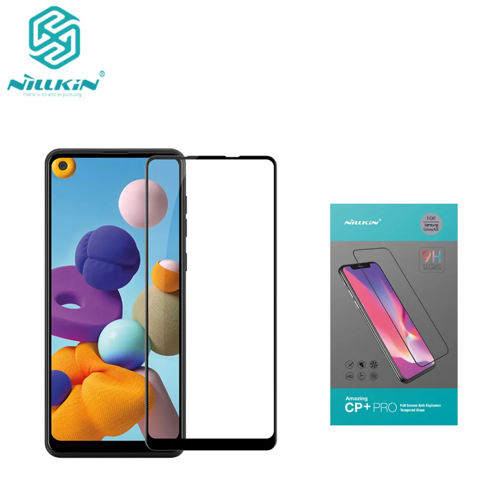 

Для Samsung Galaxy A21 CP + PRO Полное покрытие закаленное стекло 9H 2.5D изогнутая Защитная пленка NILLKIN Amazing Nanometer