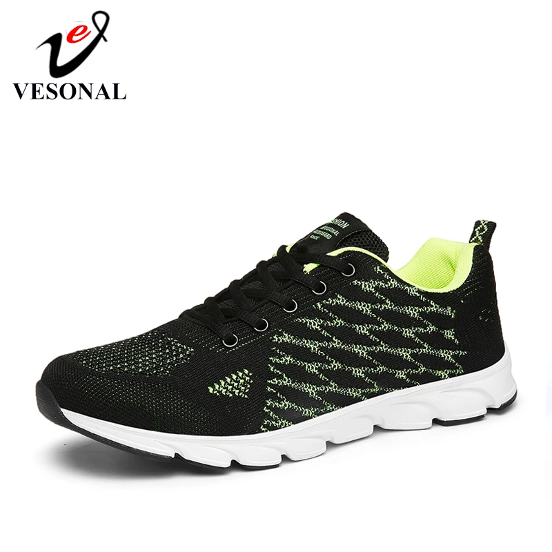 VESONAL 2020 Летние Осенние кроссовки мужская обувь Повседневная дышащая удобная