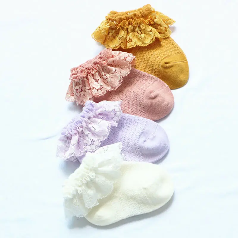 

6M-5Years Thin Infant Baby Girl Kid Sock Frilly Lace Socks Ankle Summer Sock Princess Socks