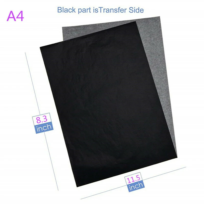 100 Sheets Carbon Paper Transfer Graphite Tracing Drawing Canvas Art for Stationery Finance Copy Office School | Канцтовары для