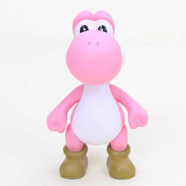 pink yoshi 8-12 см Фигурки "Супер Марио" игрушки Super Mario Bros Bowser Luigi Koopa Yoshi Mario Maker Odyssey ПВХ фигурка модель игрушки куклы - Цвет: pink yoshi