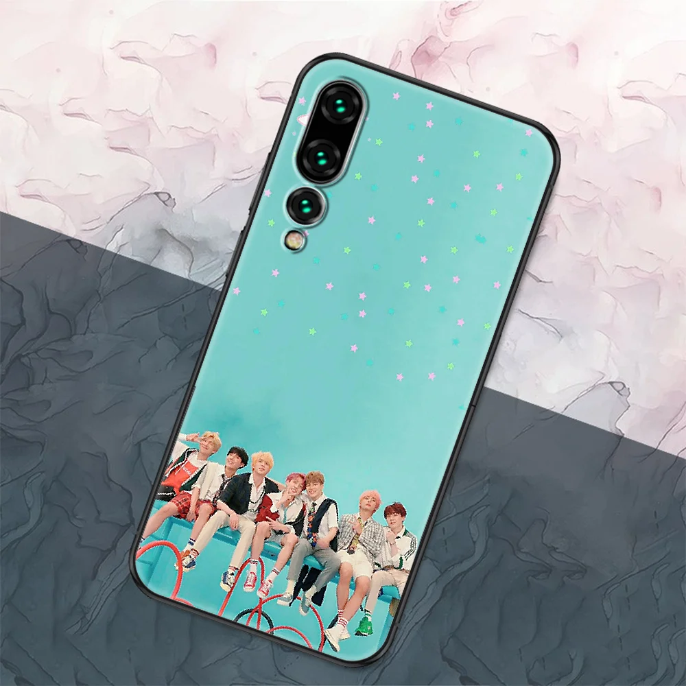 

Korean B T S Wave Phone case For Huawei P Mate P10 P20 P30 P40 10 20 Smart Z Pro Lite 2019 black luxury Etui tpu hoesjes trend
