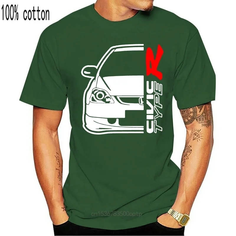 

Черная двухсторонняя Мужская футболка, модная и интересная рубашка с 3D принтом автомобиля, Hon civic type R ep32021