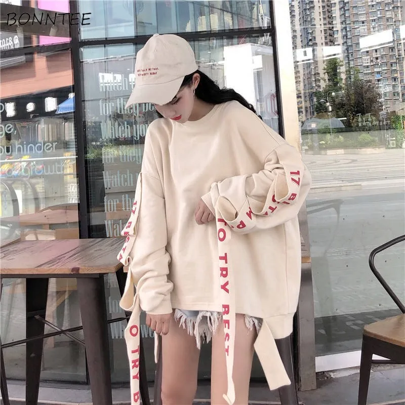 

Hoodies Women Spring Autumn Winter Streetwear High Quality Loose Korean Style Print Long Casual Ulzzang Simple Womens Clothing