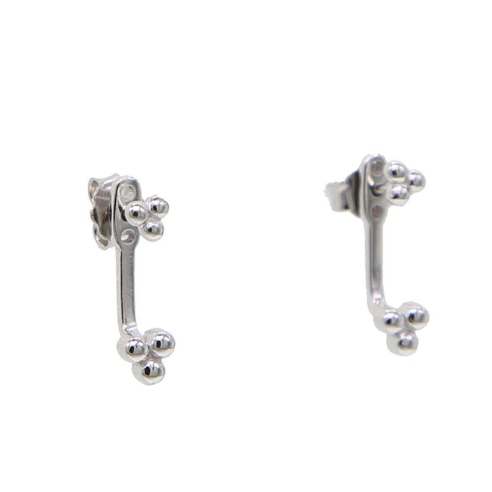 Минималистичные круглые серьги в горошек очаровательные из 100% стерлингового