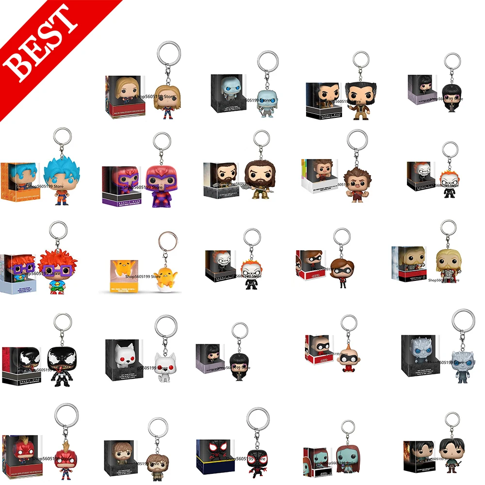 

NEW Keychain Toys WOLVERING CHUCKY NIGHT KING WRECK LEVI AQUAMAN withbox Figure Model toys for chlidren