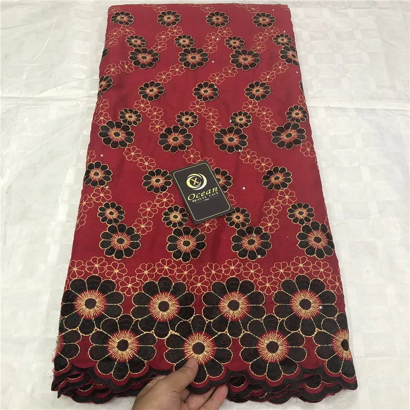 Африканская сухая хлопчатобумажная кружевная ткань 2019 Высококачественная