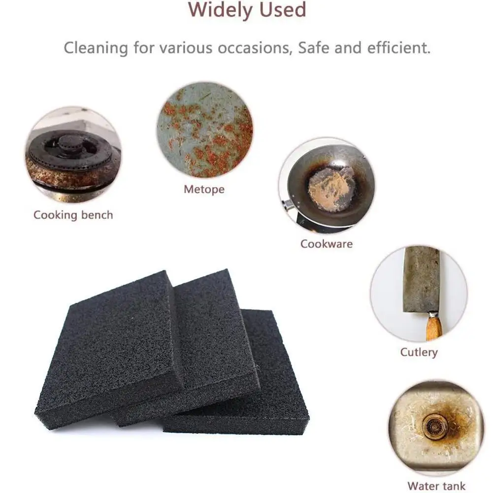 

Hot 5PCS Emery Sponge Kitchen Cleaner Useful Tool Eco-Friendly Rub Protector Accessories Pot Kitchen N6I4