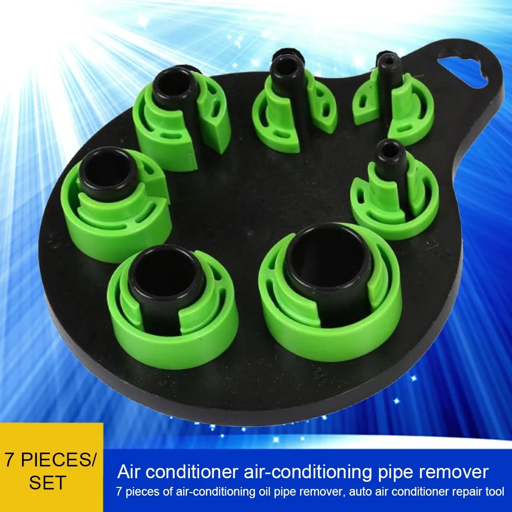 

7pcs Air Conditioning Pipe Removal Tool Set 1/4 to 7/8 Inch A/C Oil Pipe Plastic Disconnect Tool Car Maintenance Repair Kit