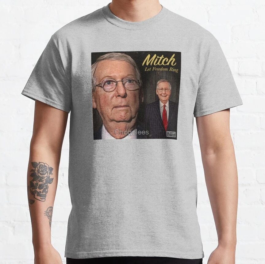 Мужская футболка с кольцом Let Freedom от Mitch McConnell альбом для женщин и мужчин