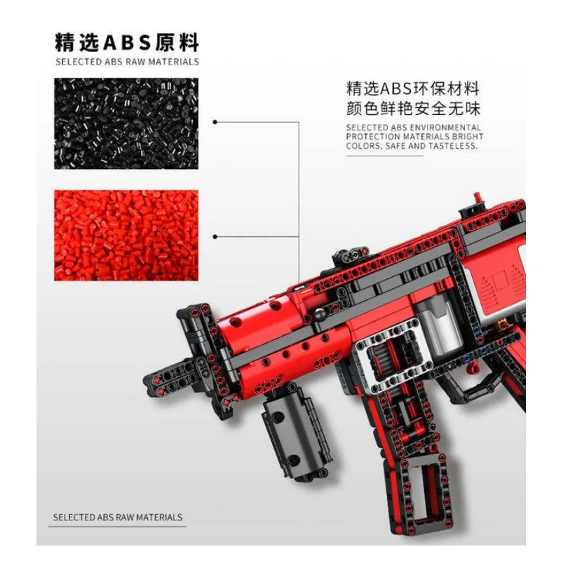 

642 PCS QL0450 Warfront MP5 Submachine Gun MOC-29369 Ejection Series Building Blocks Model Assembled Bricks Sets Gifts Boys Kids