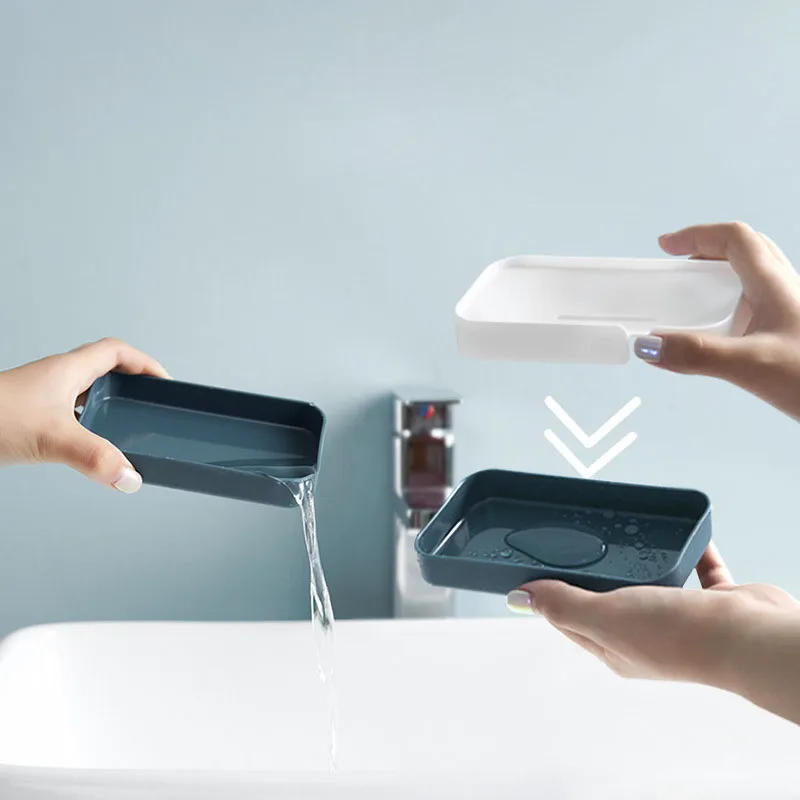 1 шт. двухслойный жидкого мыла или ополаскивателя для перфорация мыльница дренаж