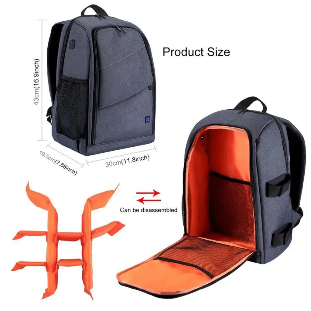 dslr camera backpack bag laptop case waterproof for nikon for sony for canon free global shipping