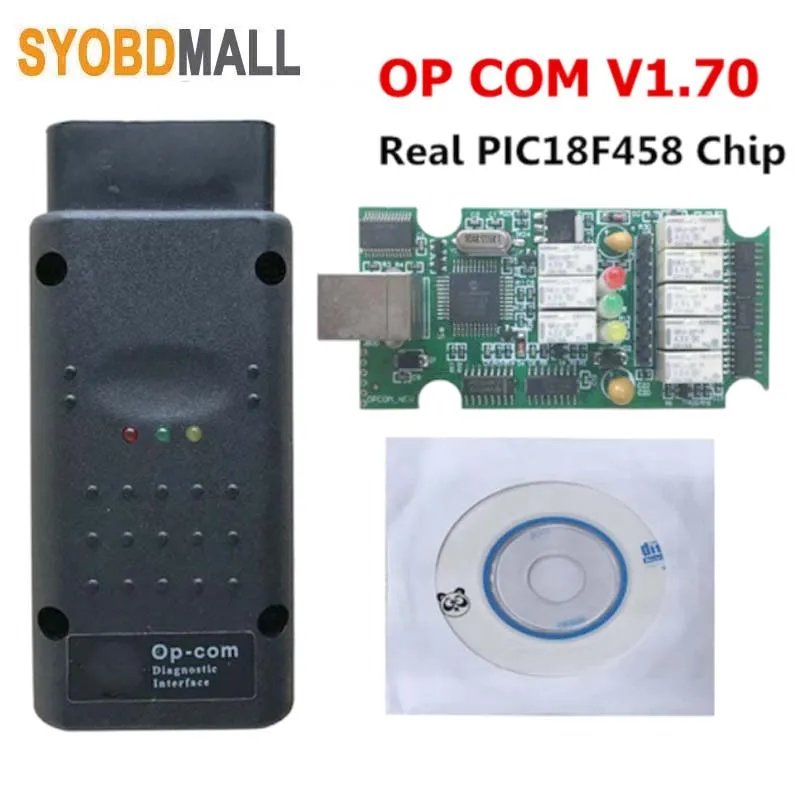 OPCOM 1 70 OBD сканер для opel V1.70 с лучшим зеленым чипом PIC18F458 CAN шиной Opel OBD2