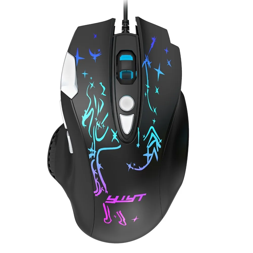 

YWYT Wired Optical Mouse 8 Button LED Backlight Gaming Mouse 4 Level DPI Ergonomic Mice for Windows PC Laptop Home Office