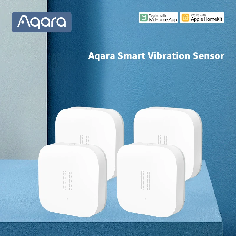 Умный датчик вибрации Aqara Zigbee удара обнаружения и сигнализации встроенный