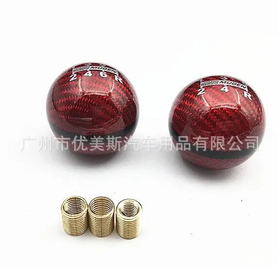 Натуральная ручка переключения передач из углеродного волокна MUGEN пригодная для