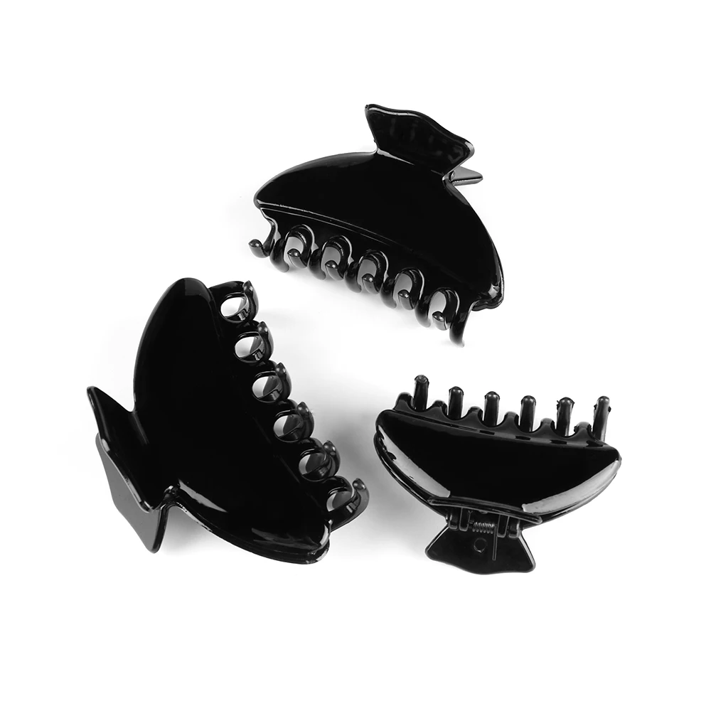 Новый яркий черный секционный инструмент для укладки заколка волос бабочка