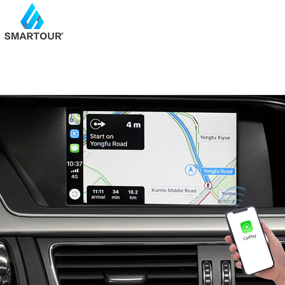Smartour беспроводной Apple Carplay Android автоинтерфейсный декодер для AUDI A4 A5 A6 Q3 Q5