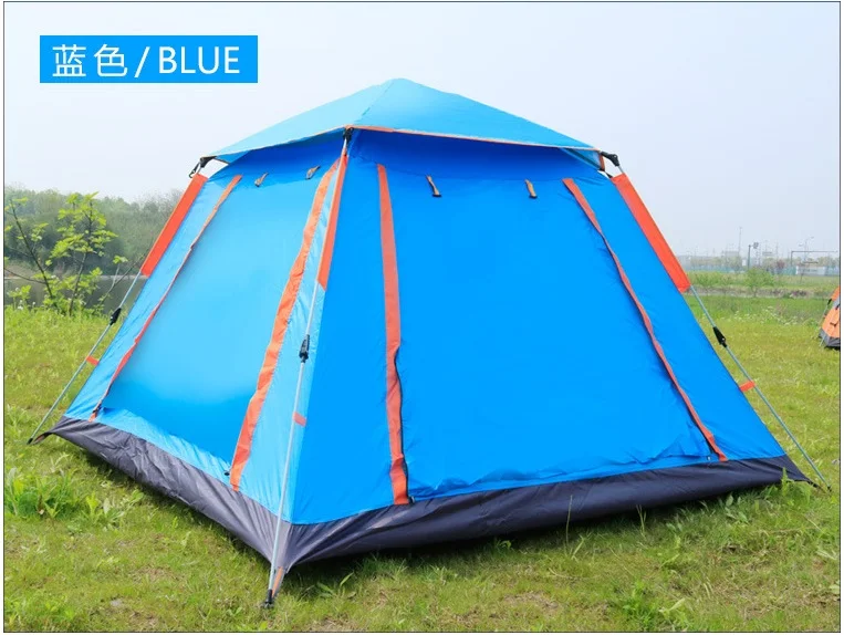 Blue MYJ двухслойная альпинистская палатка для 4 человек, легкая походная палатка, портативная туристическая палатка для отдыха на открытом воздухе, рыболовные пляжные солнечные укрытия - Цвет: Blue