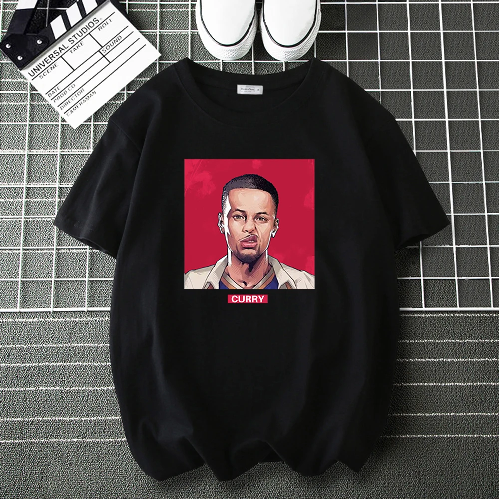 

Basketball star Sports 100%Cartoon Cotton T Shirt funny Tee Shirt for Men Woman Casual Loose Tops Male Hip Hop Harajuku T-Shirts