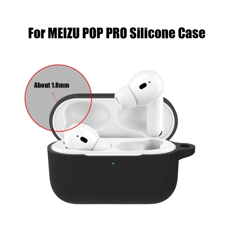

Silicone Protective Cover Shell Anti-fall Earphone Case for-MEIZU -POP PRO TWS W8ED