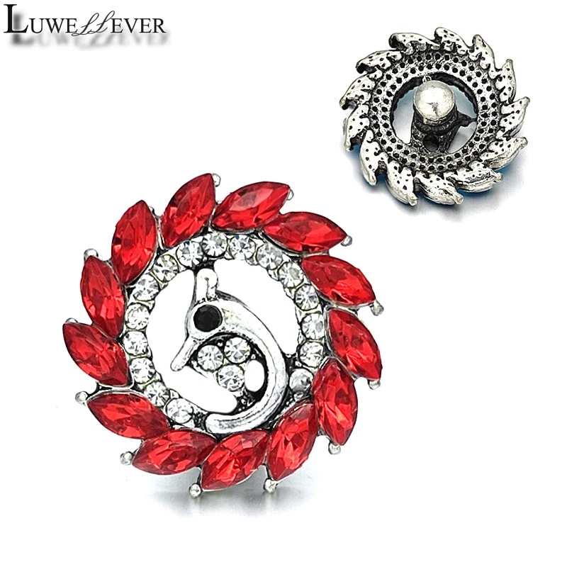 

Luwellever Component w006 Crystal 18mm Metal Snap Button For Bracelet Necklace Interchangeable Jewelry Accessorie Findings