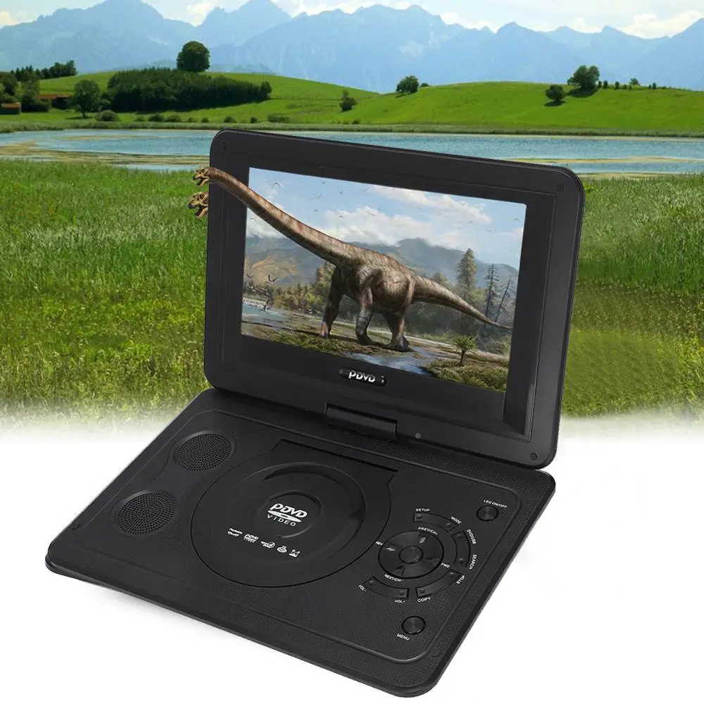 13,9 дюймов HD tv Портативный dvd-плеер 800*480 разрешение 16:9 ЖК-экран 110-240 в разъем АС VCD CD CD-R dvd-плеер