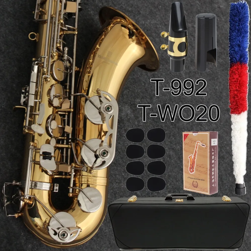 De Xin тенор саксофон T-992 золотой лак никелированный ключ Sax Tenor T-WO20 Reeds Neck