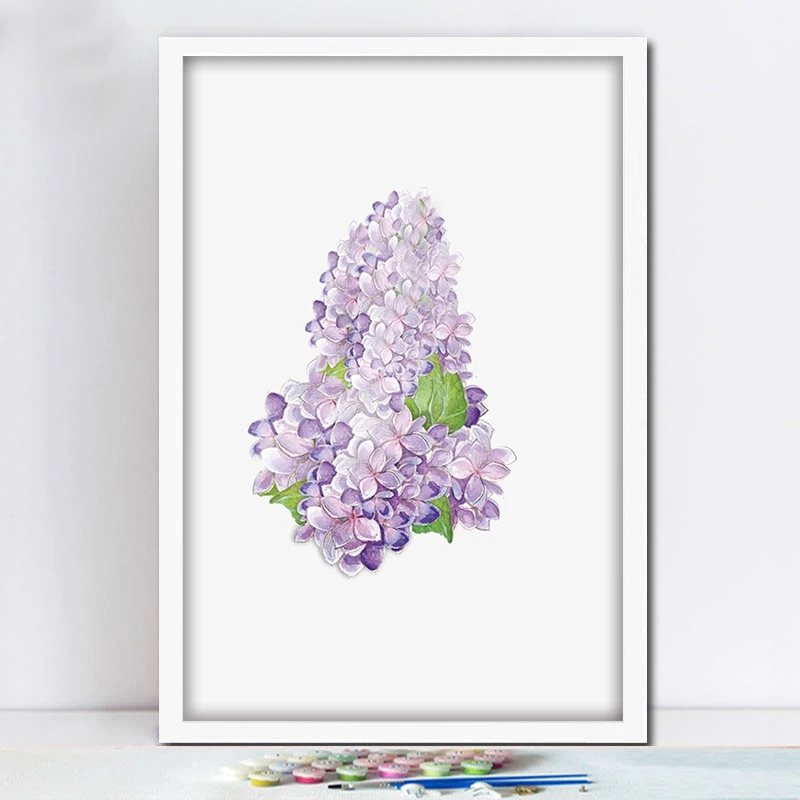 Diy Цифровая живопись искусство маленькие семена свежих саженцев зеленый лист