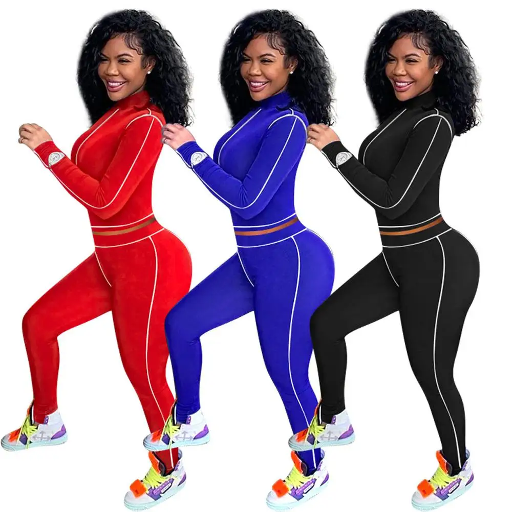 Осенний полосатый спортивный костюм для женщин повседневная спортивная одежда