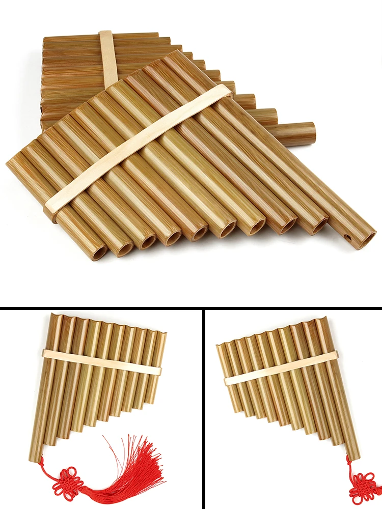 Китайский народный музыкальный инструмент Pan Flute Bamboo Panflute 10 труб духовой инструмент Panpipes Flauta ручной работы легко носить с собой