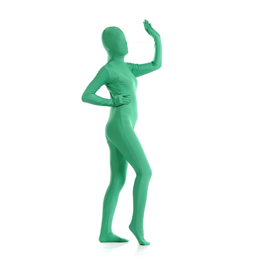 Бесплатная доставка зеленый костюм зентай из кожи всего тела для костюма костюмы