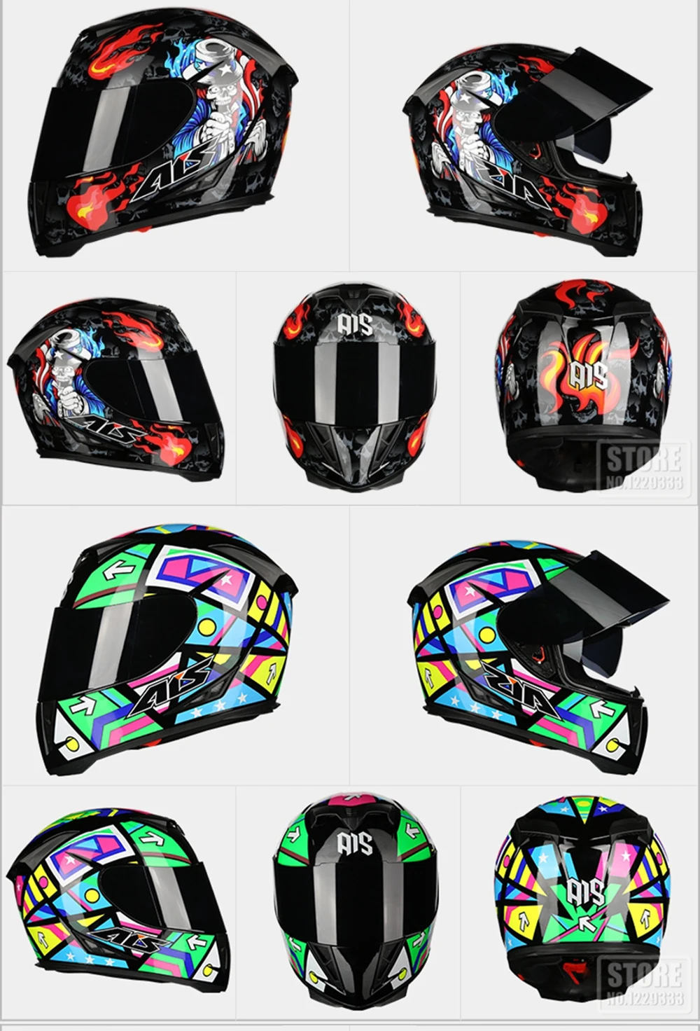AIS мотоциклетный шлем Casco Moto с открытым лицом Moto шлем с двойным козырьком для мотокросса модульный мотоциклетный шлем