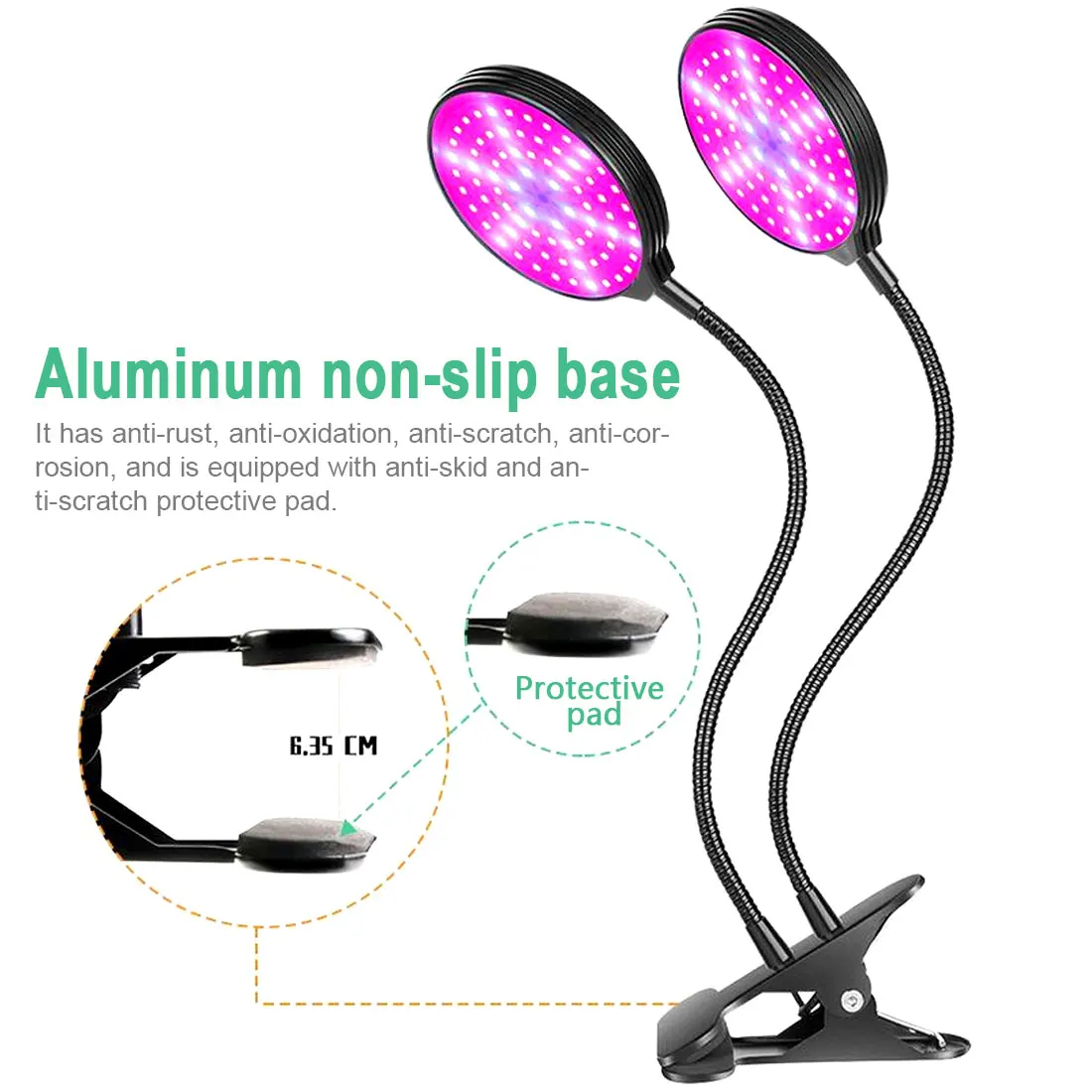 

Full Spectrum Phyto lamp DC5V USB LED Grow Light with Timer Desktop Clip Phyto Lamps for Plants Flowers Grow Box 5-stage dimming