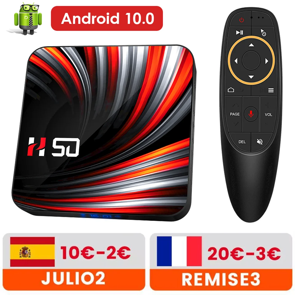 

Android TV Box Android 10 4GB 32GB 64GB 4K H.265 Media Player 3D Video 2.4G 5GHz Wifi Bluetooth Smart TV Box Set top box