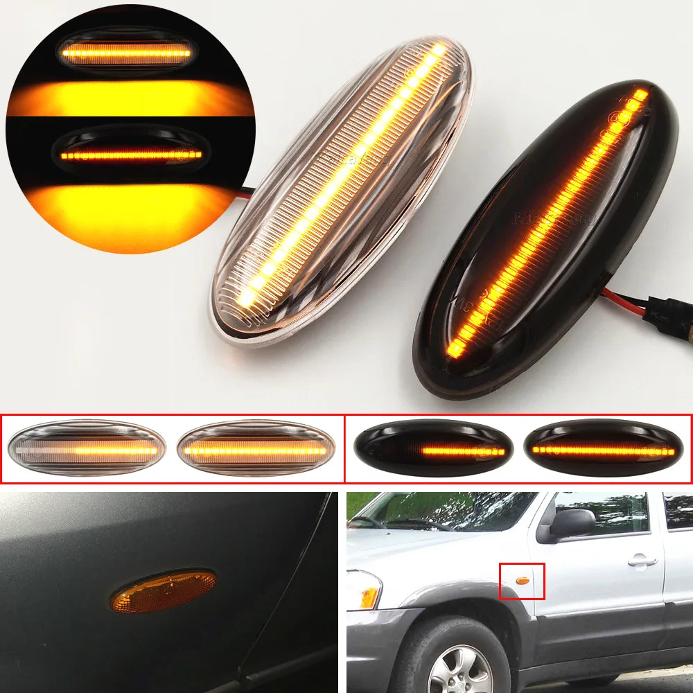 

Side Turn Signal Light Fender Marker Lamp For MAZDA 323 1998-2003 Familia Protege BJ Premacy MX-6 Tribute B01W-51-120