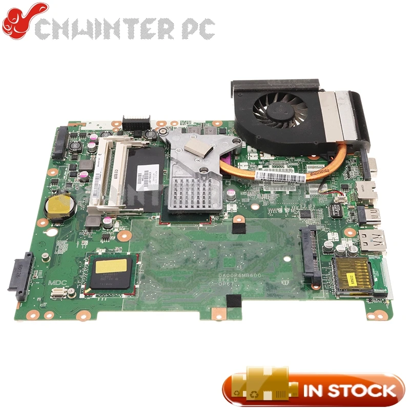 

NOKOTION For HP Compaq G71 CQ71 Laptop Motherboard 578703-001 578701-001 DA00P6MB6D0 GL40 DDR2 Free CPU +Heatsink
