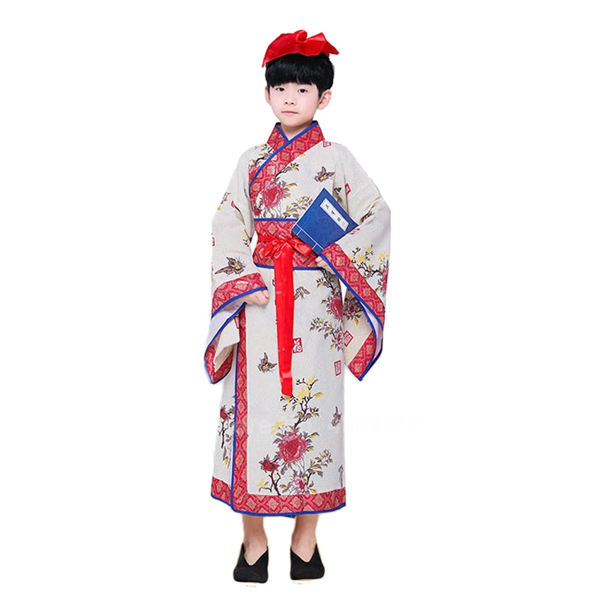 Детские футболки для мальчиков древних цинской династии Hanfu детское сказочное