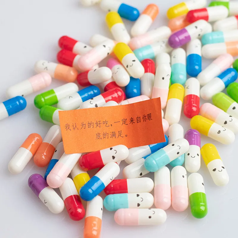

50PCS Colours Expression Message Capsule Kids Party Birthday Gift Game Props Baby Shower Girlfriend Boyfriend Wedding Supplies