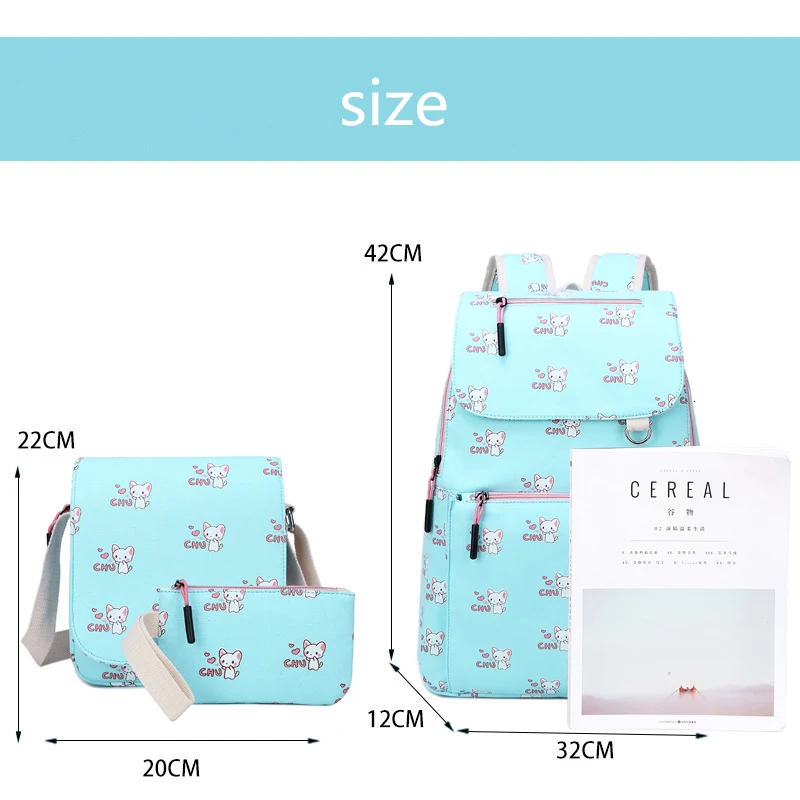 2023 fashion cartoon printing children school bags for girls Composite bags Casual travel lady backpack kids schoolbags mochila